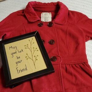 Allihop Vintage Gathered Waist Flared Accented Button Long Sleeve Sz. S Jacket